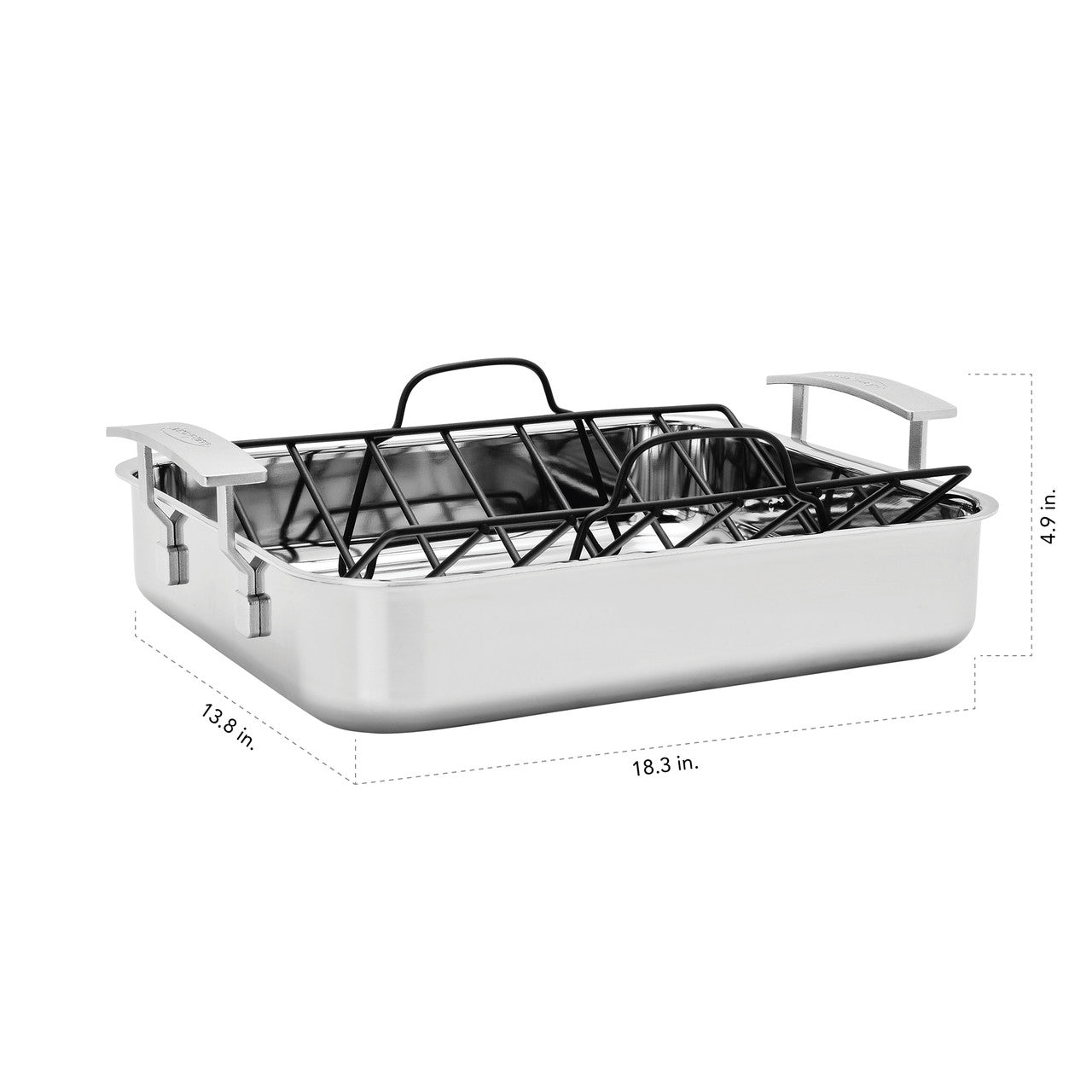 Demeyere Industry 5 15.75-inch Stainless Steel Roasting Pan