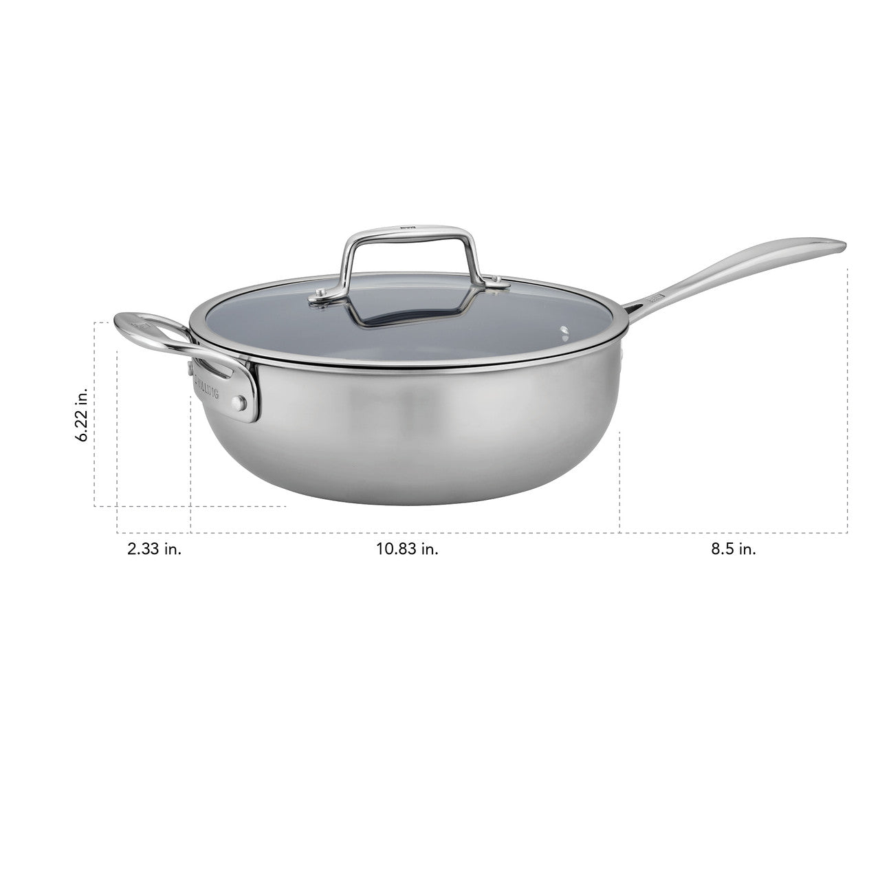 ZWILLING Clad CFX 4.5-qt Stainless Steel Ceramic Nonstick Perfect Pan