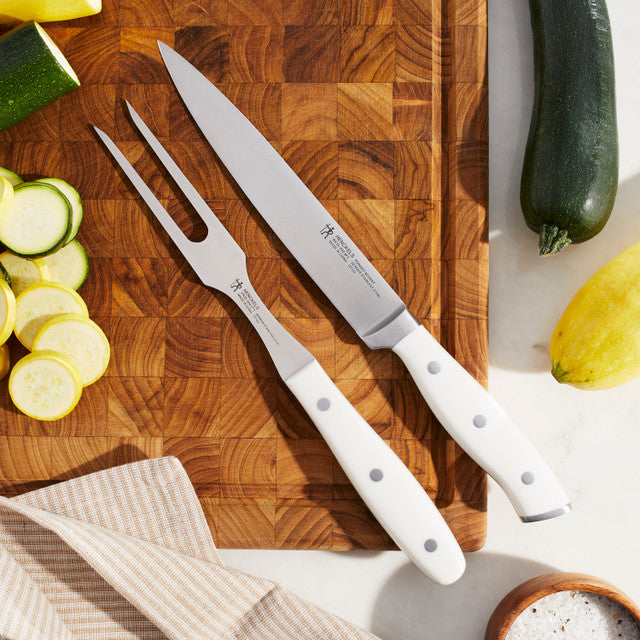 Henckels Forged Accent 2-pc Carving Set- White Handle
