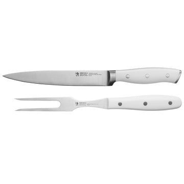 Henckels Forged Accent 2-pc Carving Set- White Handle