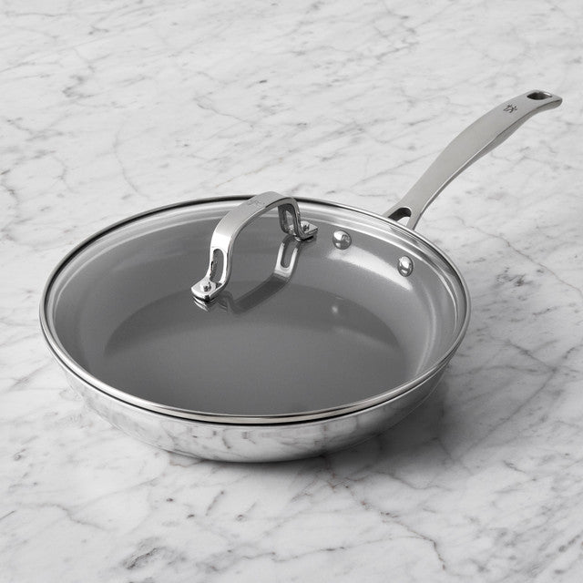 Henckels CLAD H3 Ceramic Nonstick 10-inch Stainless Steel Ceramic Nonstick Fry Pan with Lid