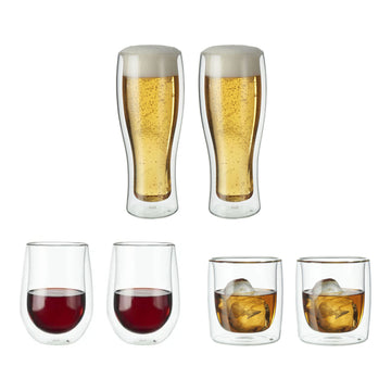 ZWILLING Sorrento Bar 6-pc Entertaining Mixed Glass Wine/Beer/Tumbler Set