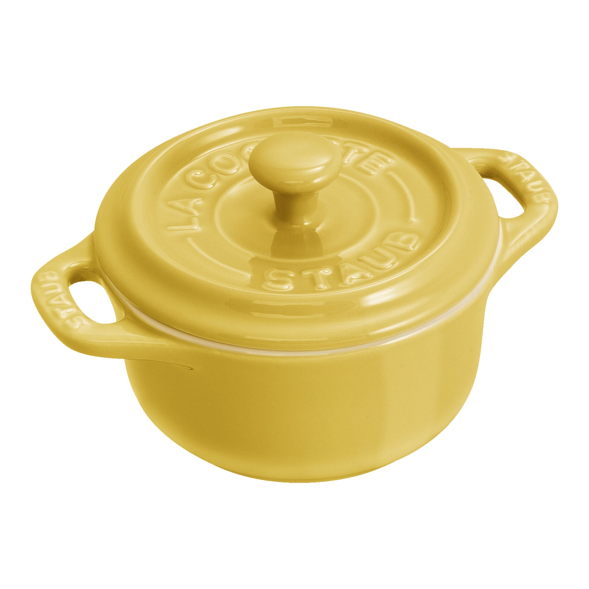 Staub Stoneware 3-pc Mini Round Cocotte Set (.25-qt) - Citron