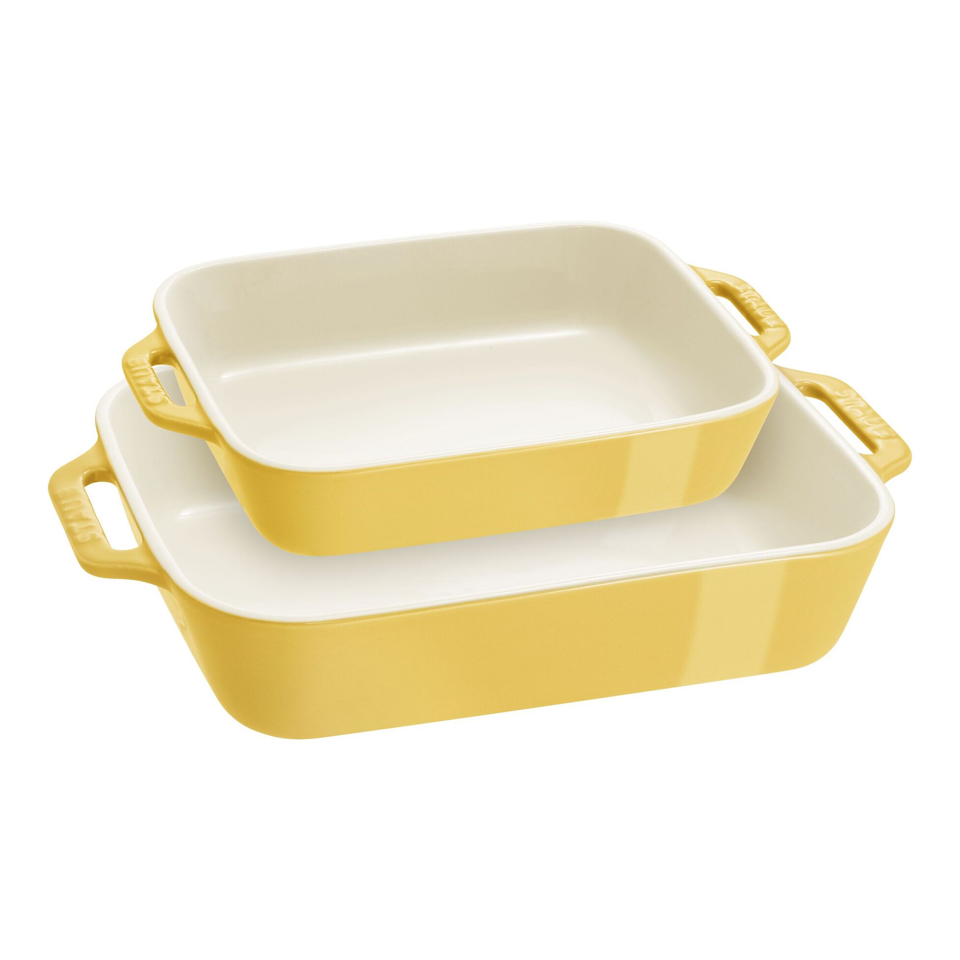 Staub Stoneware 2-pc Rectangular Baking Dish Set - Citron