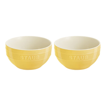 Staub Stoneware 2-pc Large Universal Bowl Set (6.5-inch/1.25-qt) - Citron