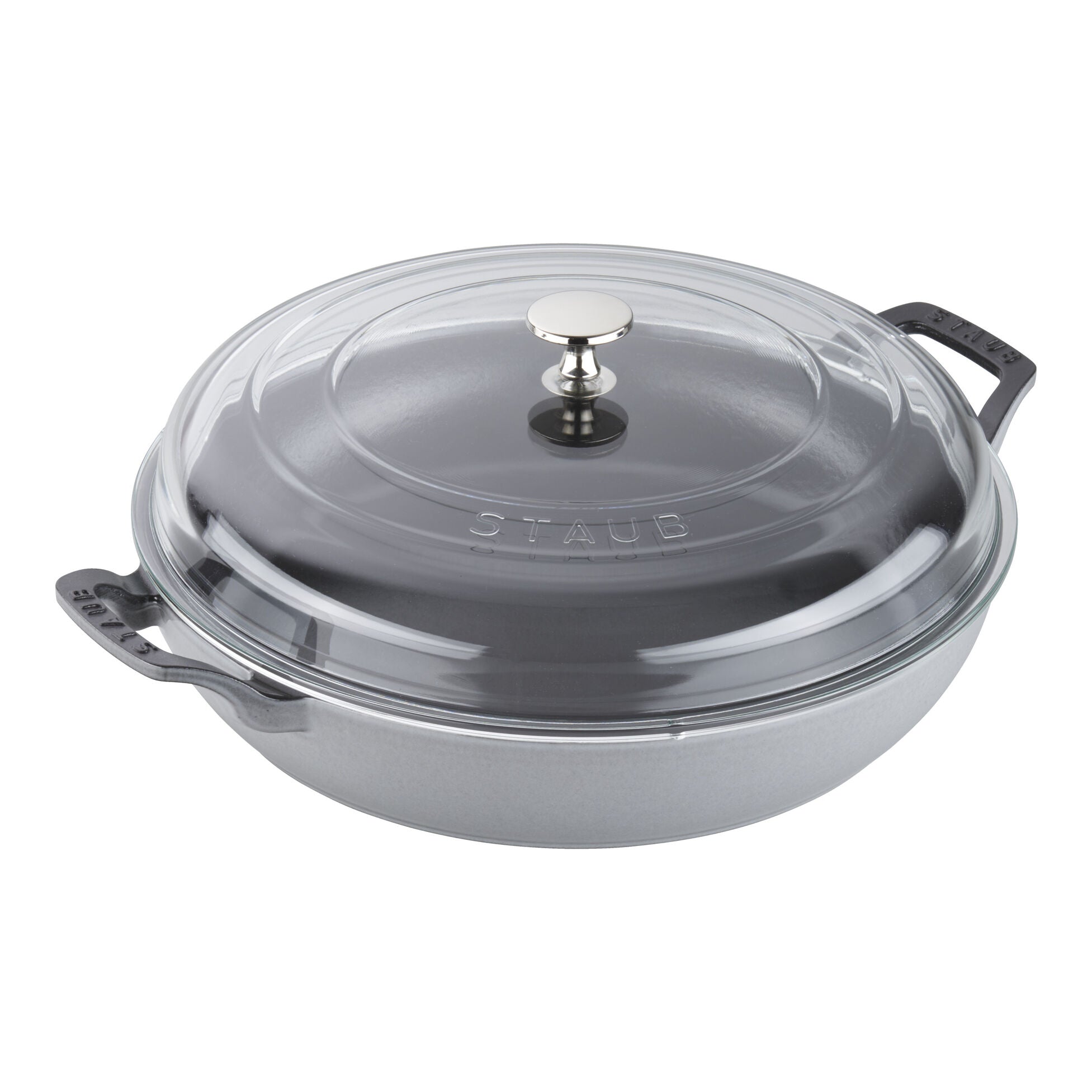 Staub Cast Iron 3.5-qt Braiser with Glass Lid - Graphite Grey