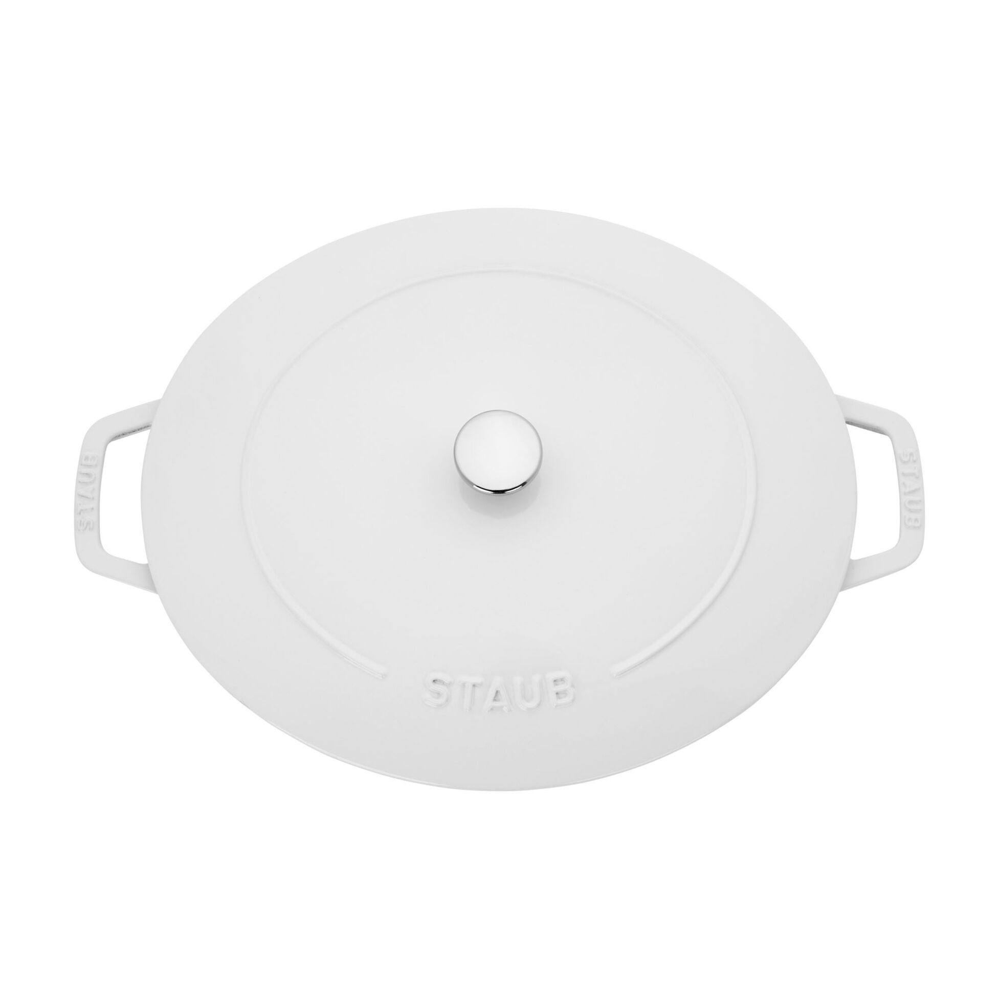 Staub Cast Iron 6.25-qt Wide Oval Dutch Oven - White