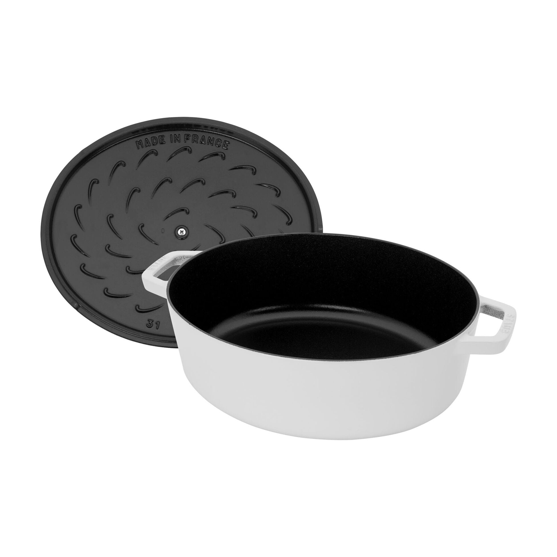 Staub Cast Iron 6.25-qt Wide Oval Dutch Oven - White