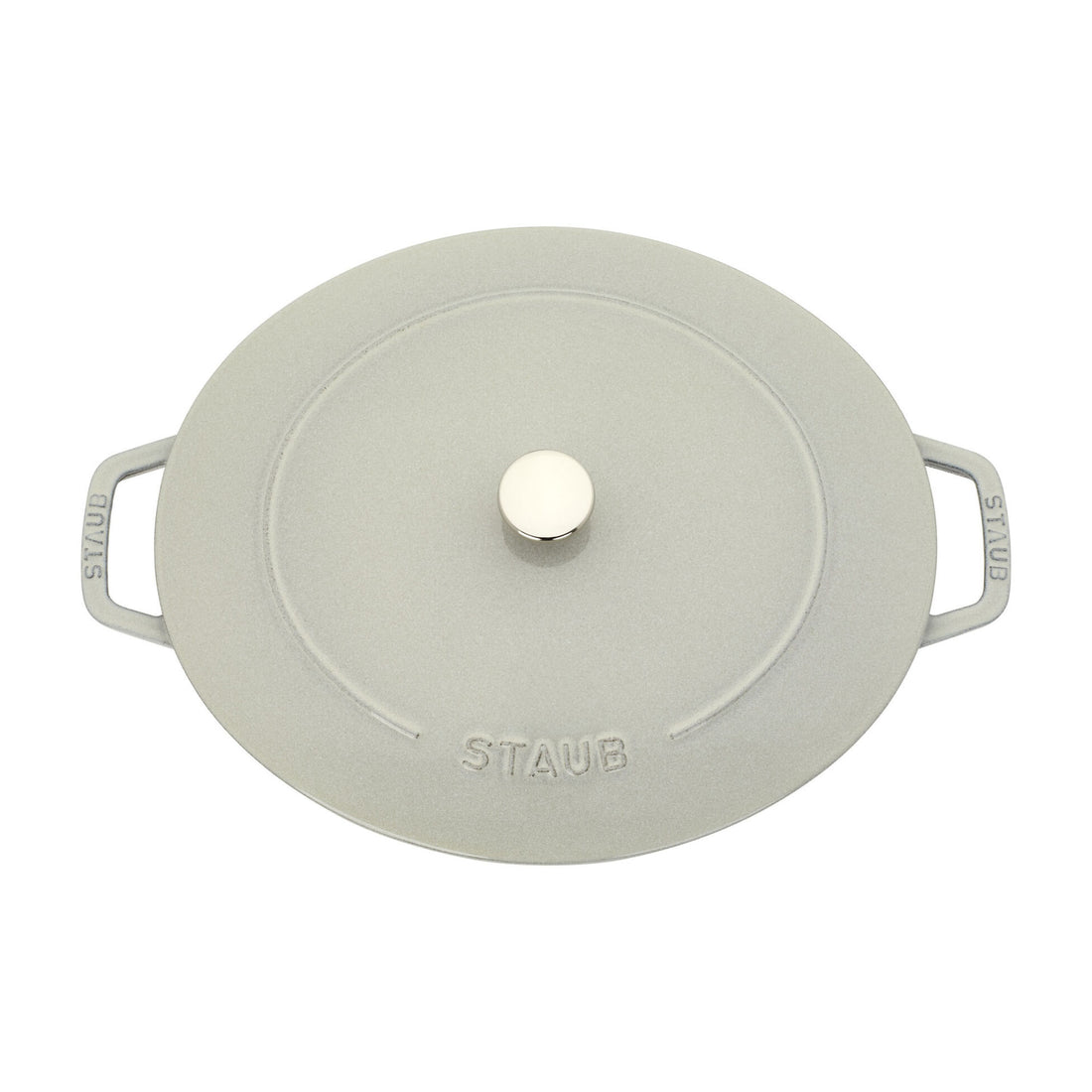 Staub Cast Iron 6.25-qt Wide Oval Dutch Oven- White Truffle