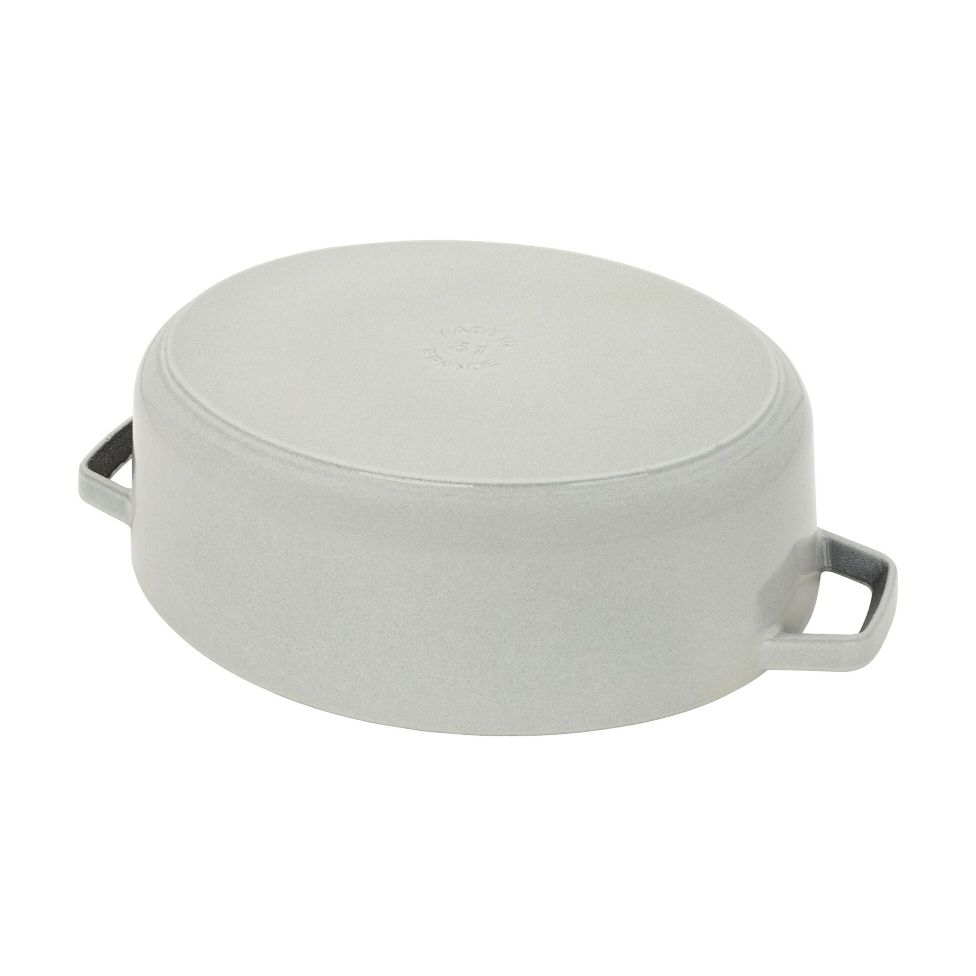 Staub Cast Iron 6.25-qt Wide Oval Dutch Oven- White Truffle