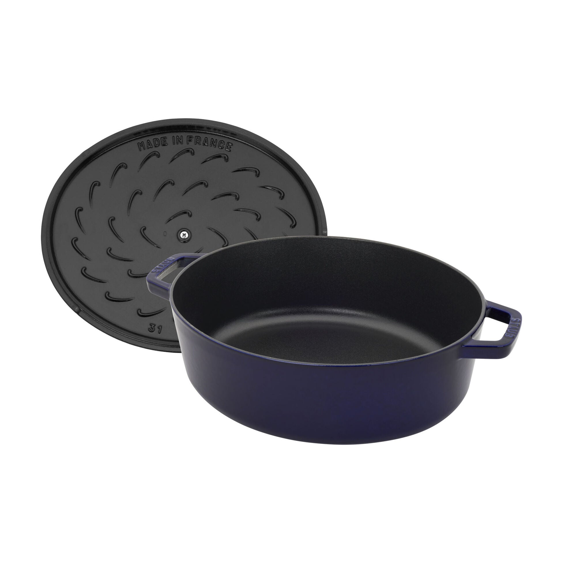 Staub Cast Iron 6.25-qt Wide Oval Dutch Oven - Dark Blue