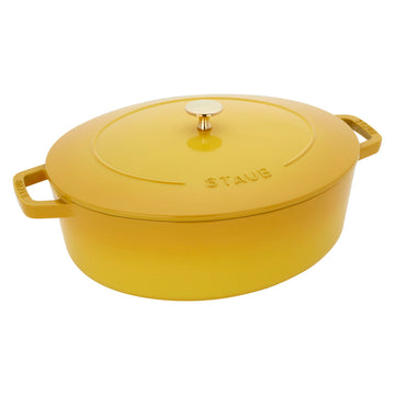 Staub Cast Iron 6.25-qt Wide Oval Dutch Oven - Citron