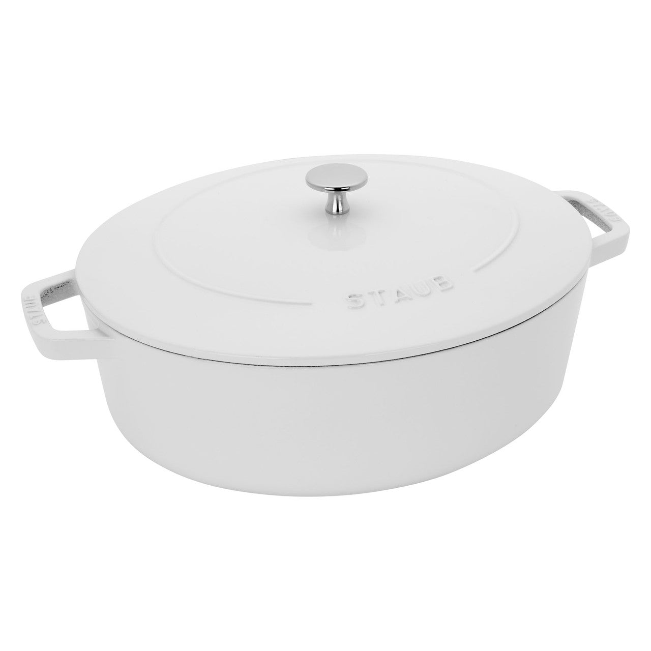 Staub Cast Iron 6.25-qt Wide Oval Dutch Oven - White