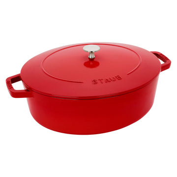 Staub Cast Iron 6.25-qt Wide Oval Dutch Oven - Cherry