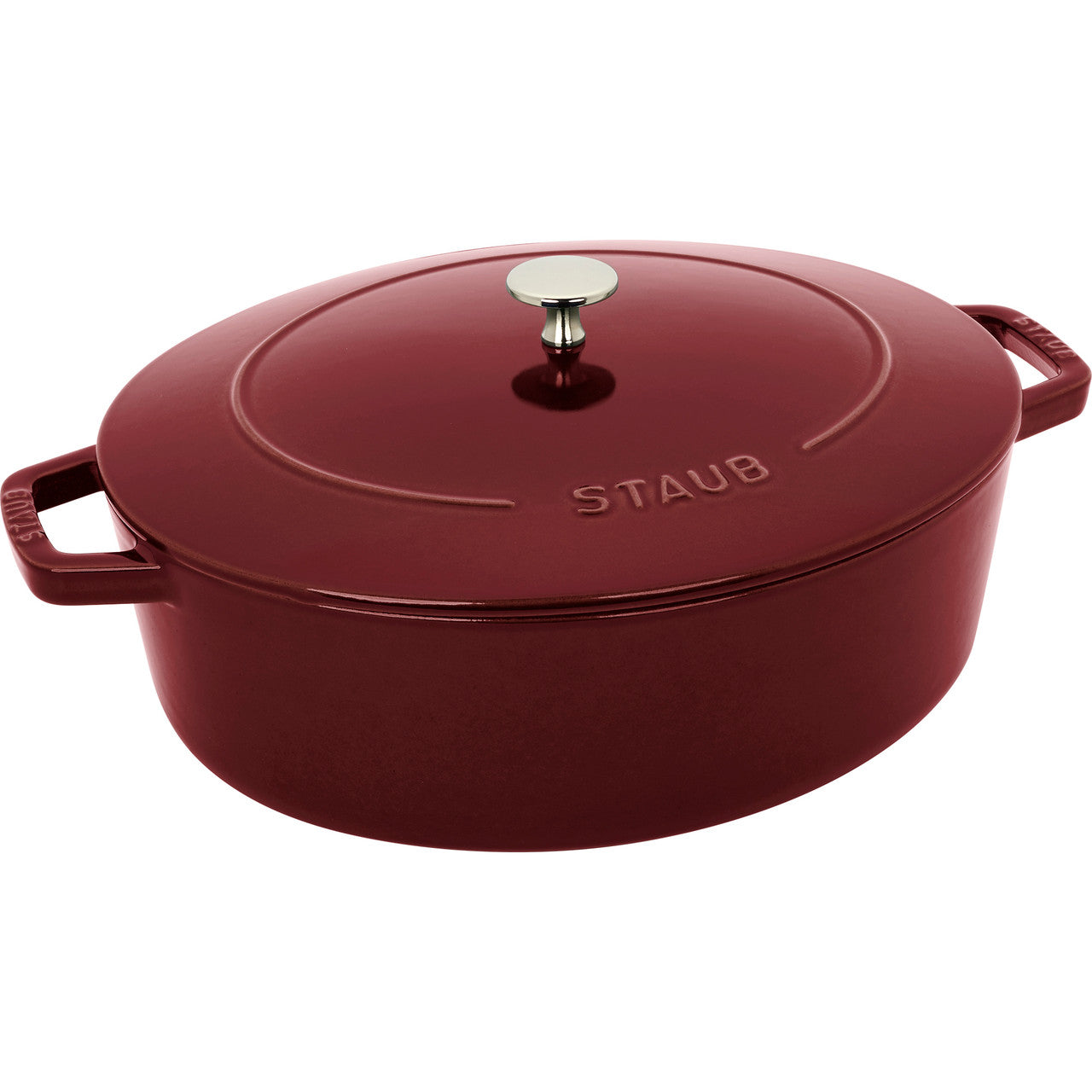 Staub Cast Iron 6.25-qt Wide Oval Dutch Oven - Grenadine