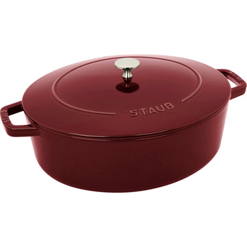 Staub Cast Iron 6.25-qt Wide Oval Dutch Oven - Grenadine