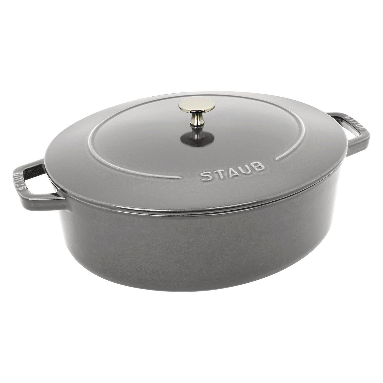 Staub Cast Iron 6.25-qt Wide Oval Dutch Oven - Graphite
