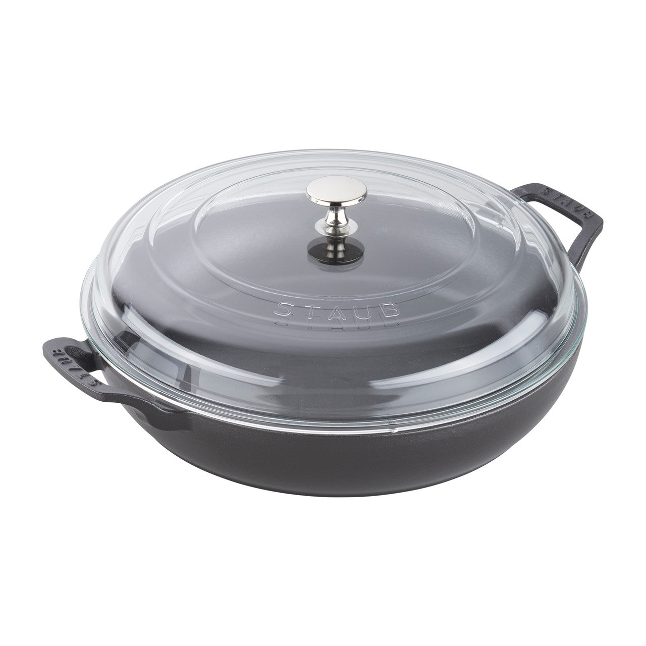Staub Cast Iron 3.5-qt Braiser with Glass Lid - Black