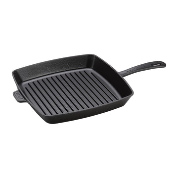 Staub Cast Iron 12-inch Square Grill Pan - Black