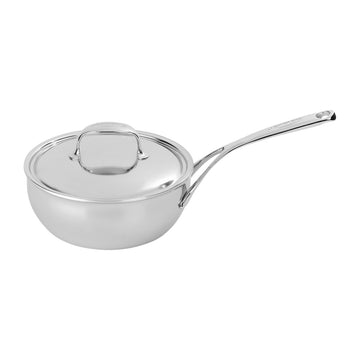 Demeyere Atlantis 7 3.5-qt Stainless Steel Saucier With Lid, 18/10 Stainless Steel
