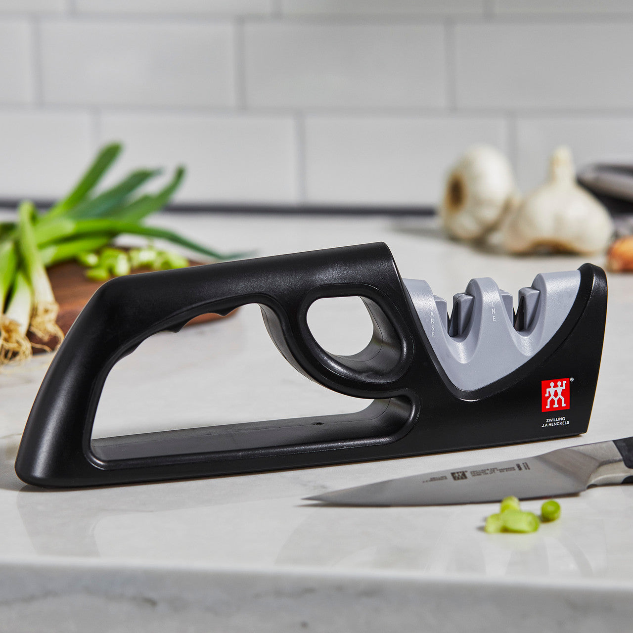 ZWILLING 2-stage Pull-Through Sharpener-Gray
