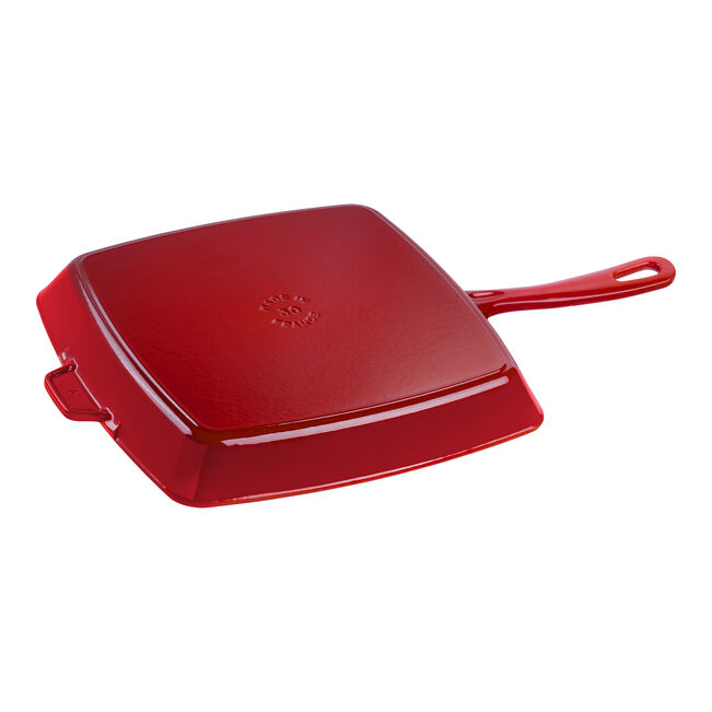 Staub Cast Iron 12-inch Square Grill Pan - Cherry