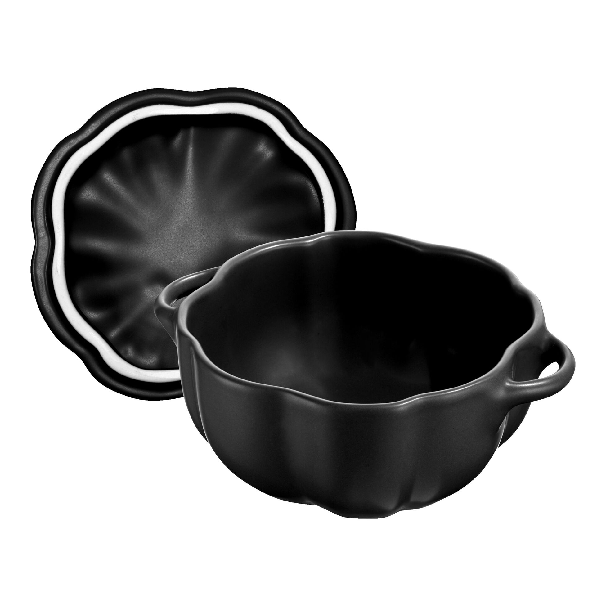 Staub Stoneware 24-oz Pumpkin Cocotte - Matte Black