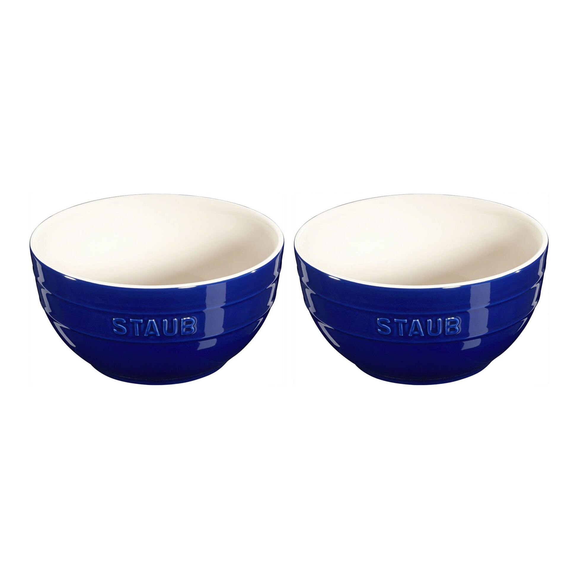 Staub Stoneware 2-pc Large Universal Bowl Set (6.5-inch/1.25-qt) - Dark Blue