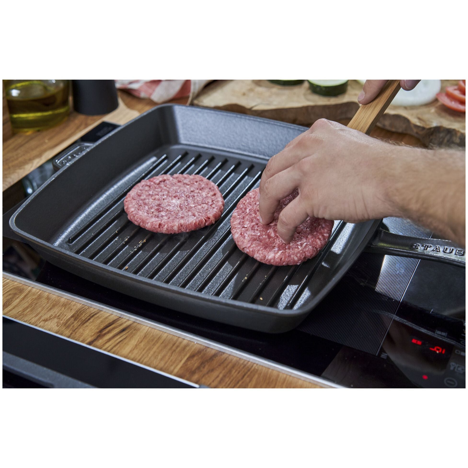 Staub Cast Iron 12-inch Square Grill Pan - Black