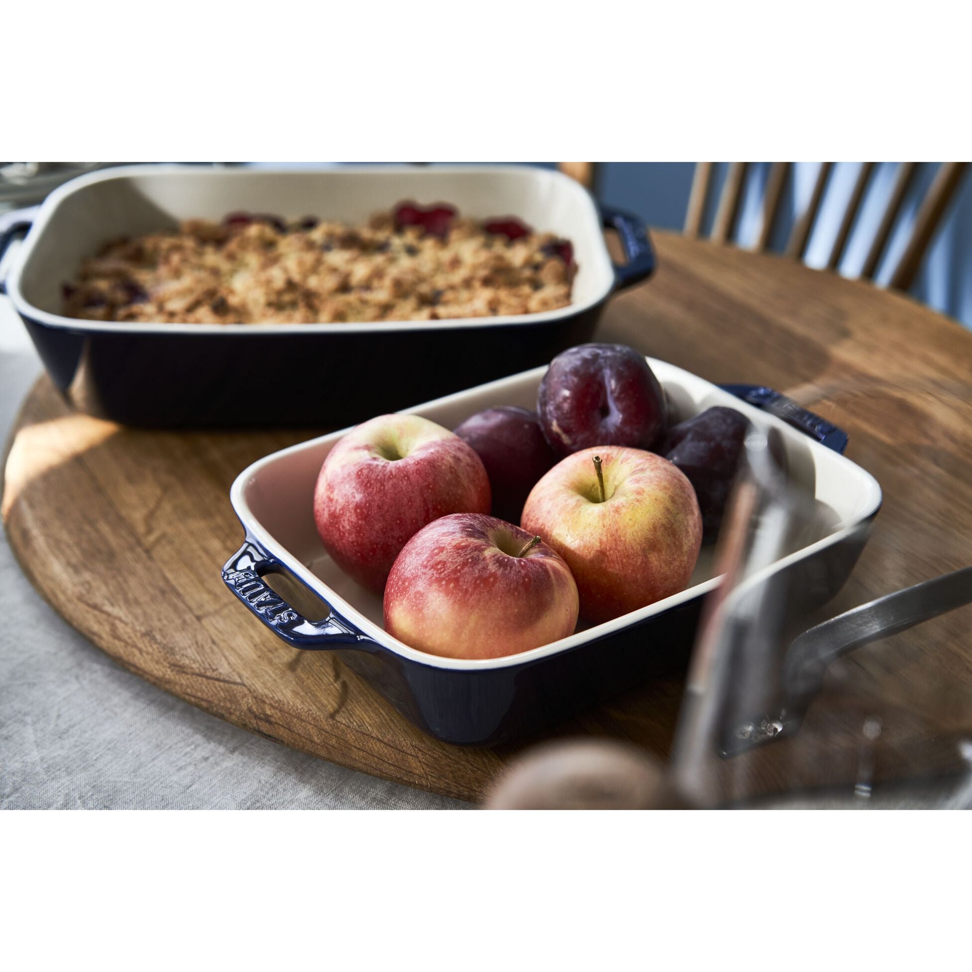 Staub Stoneware 2-pc Rectangular Baking Dish Set - Dark Blue