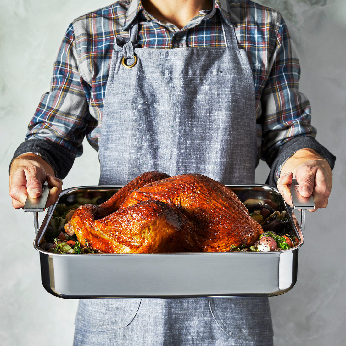 Demeyere Industry 5 15.75-inch Stainless Steel Roasting Pan