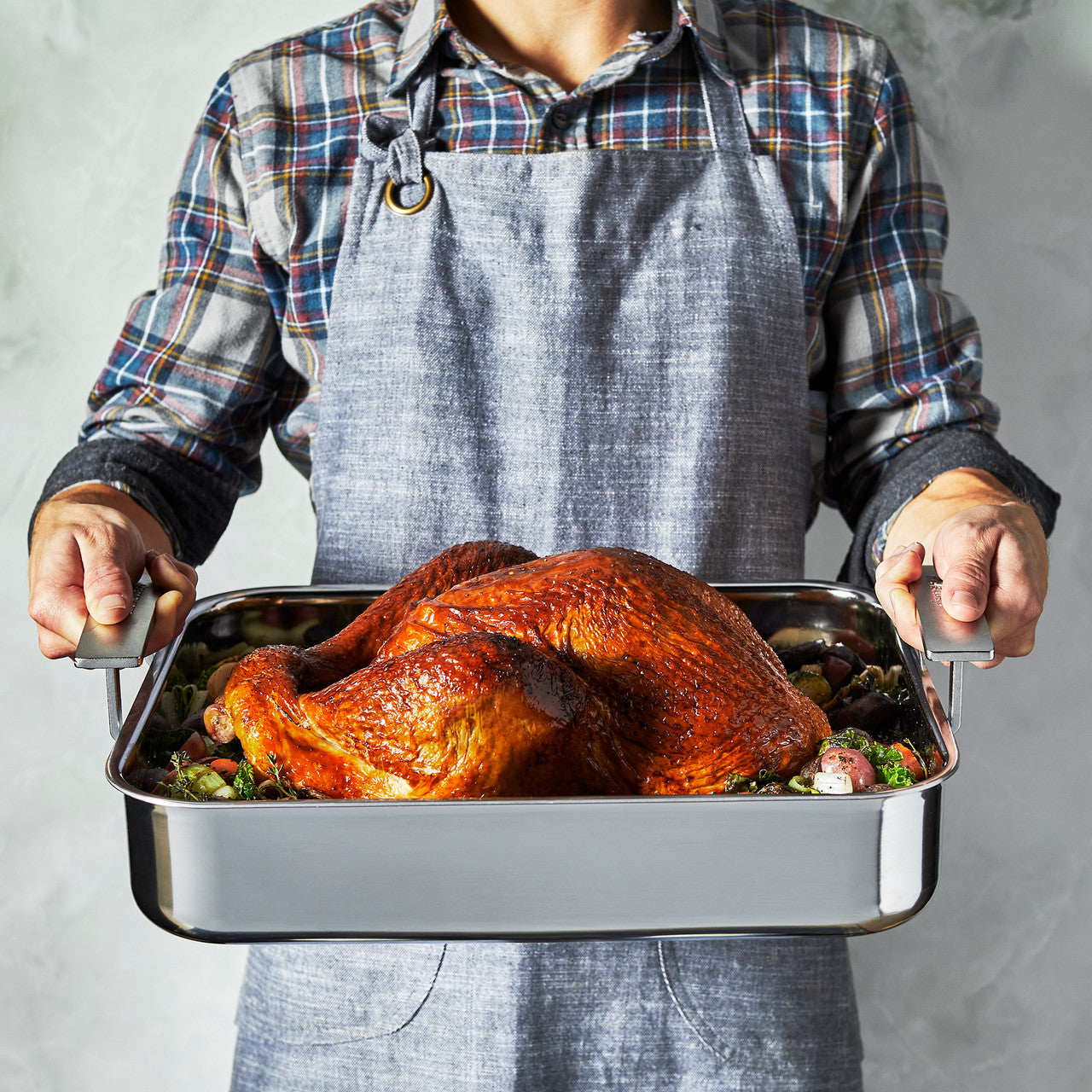 Demeyere Industry 5 15.75-inch Stainless Steel Roasting Pan