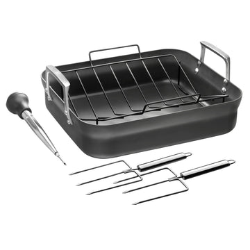 ZWILLING Motion 16 X 14-inch Aluminum Hard Anodized Roasting Pan Nonstick