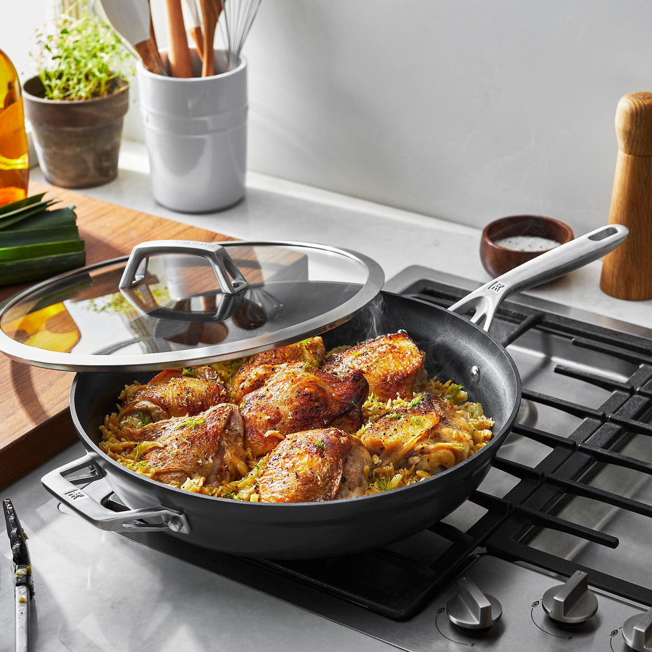 ZWILLING Motion 5-qt Aluminum Hard Anodized Deep Fryer Nonstick