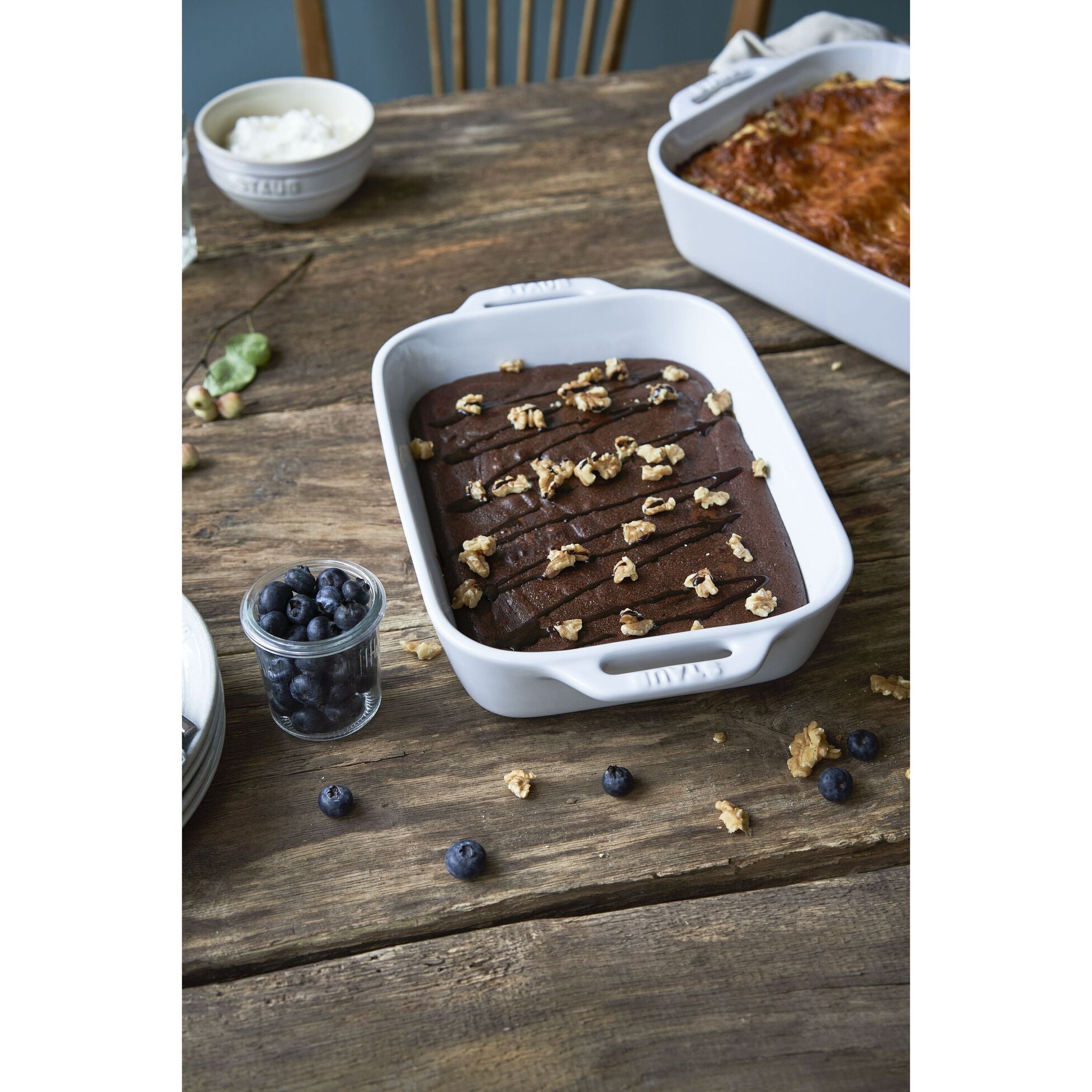 Staub Stoneware 2-pc Rectangular Baking Dish Set - White