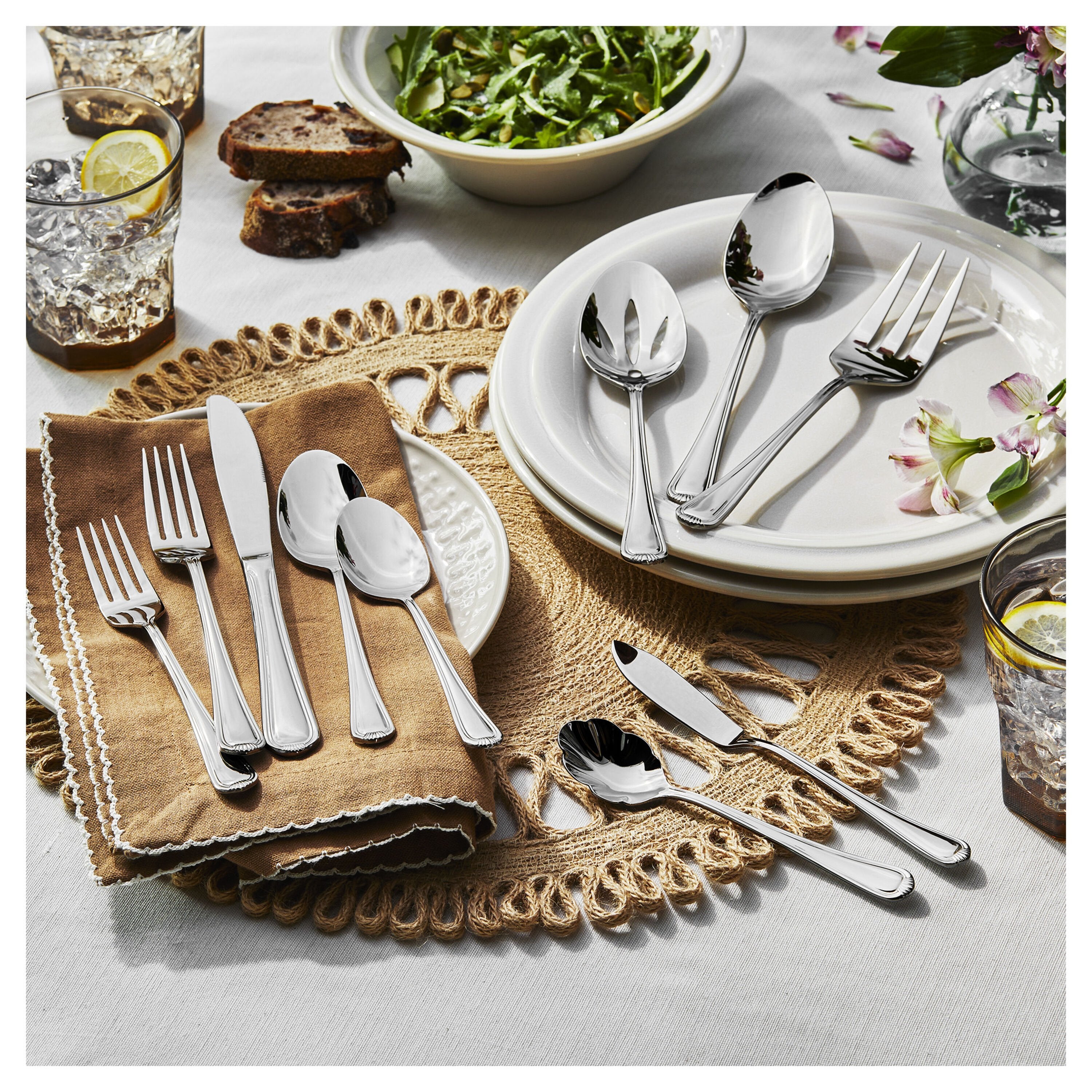 Henckels Alcea 65-pc 18/10 Stainless Steel Flatware Set