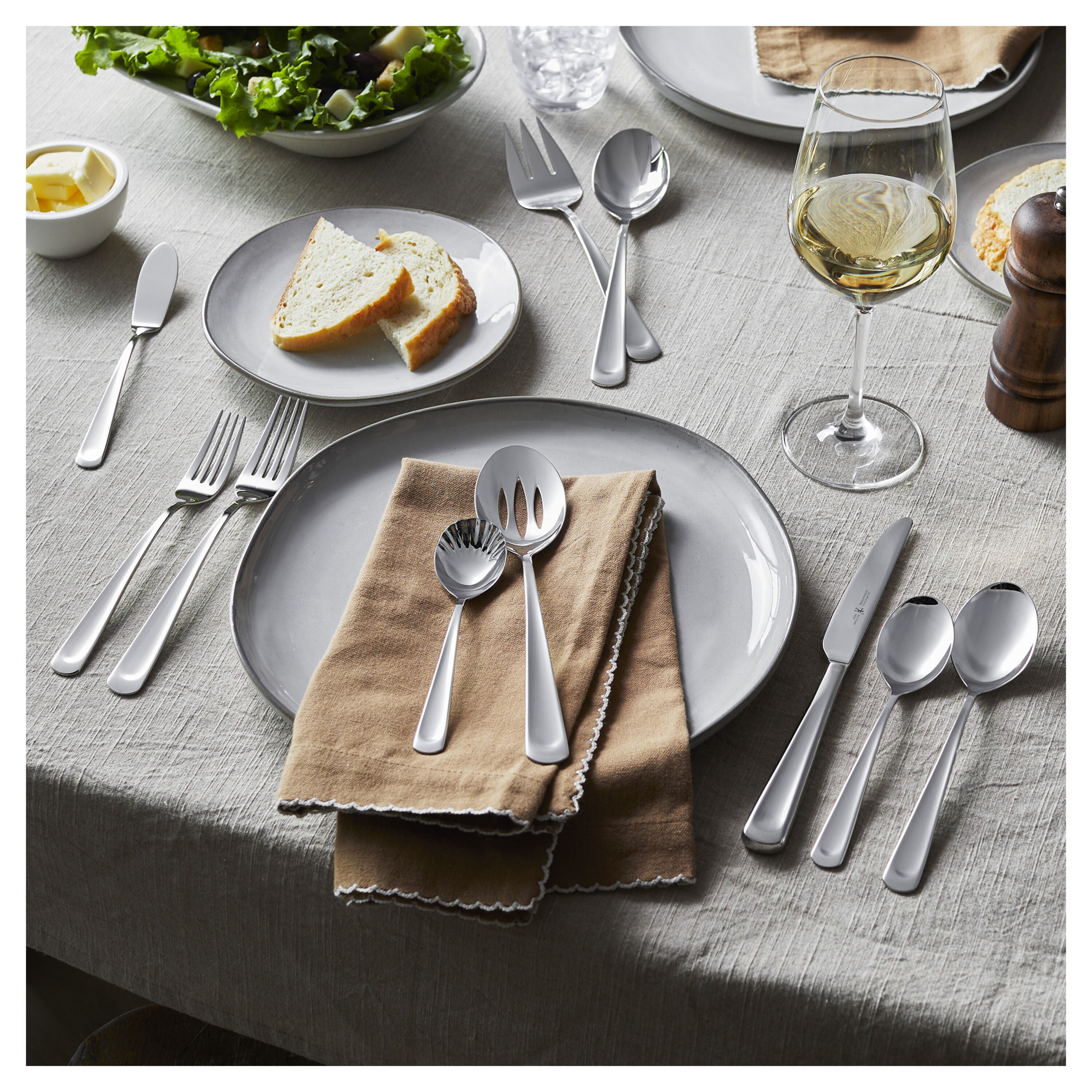 Henckels Silvano  45-pc, 18/10 Stainless Steel, Flatware Set