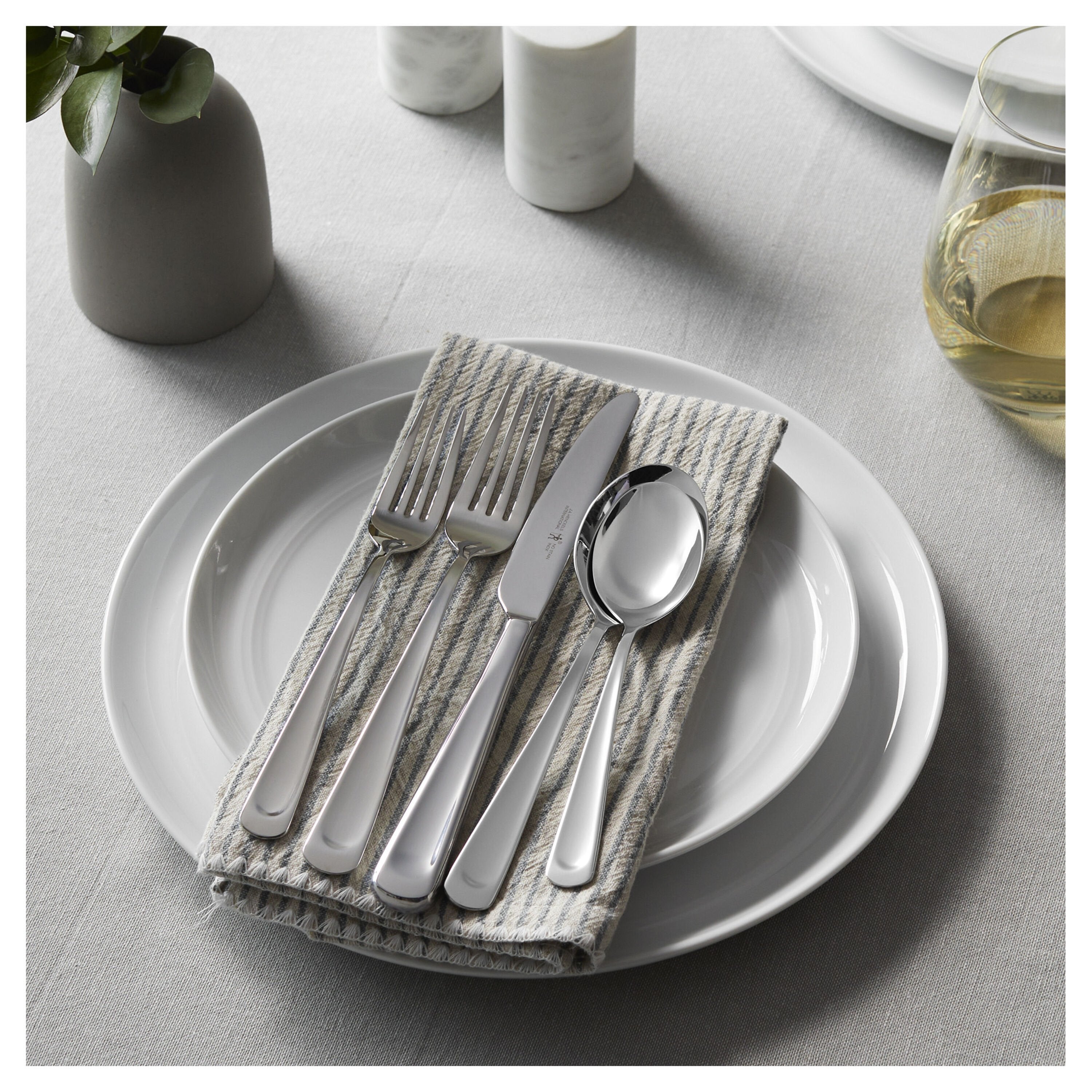 Henckels Silvano  45-pc, 18/10 Stainless Steel, Flatware Set