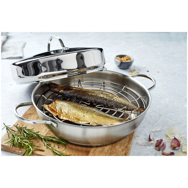Demeyere Resto 4-pc Stainless Steel Stovetop Smoker Set