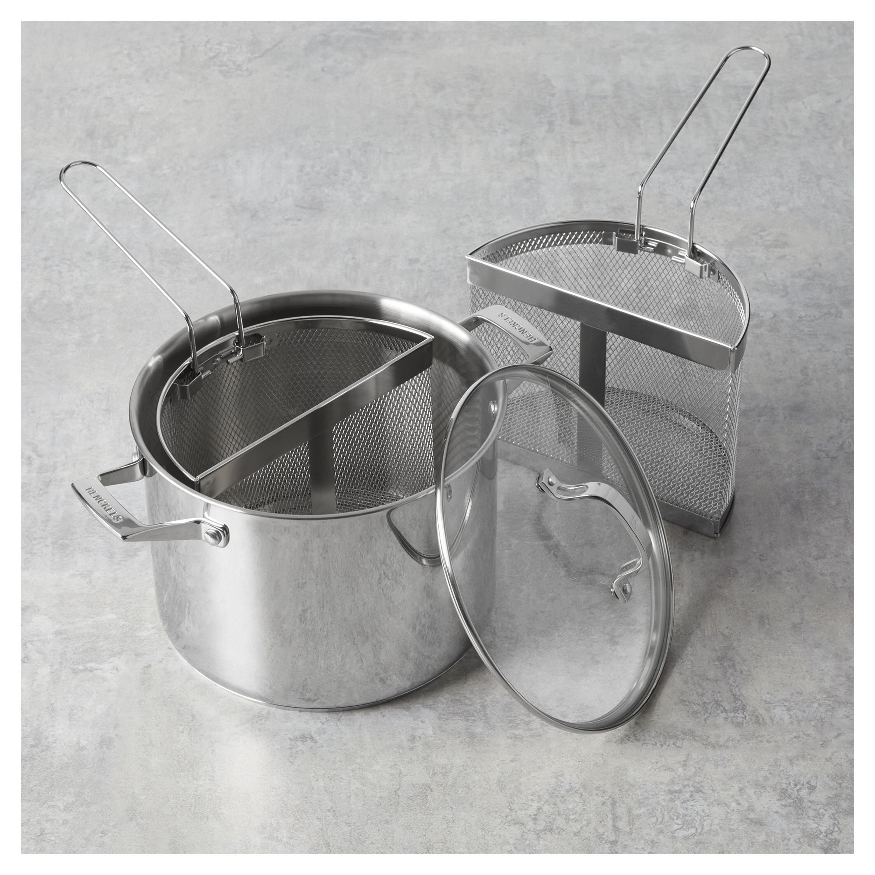 Henckels Specialties 8.5-qt Stainless Steel Pasta Pot with Straining Baskets