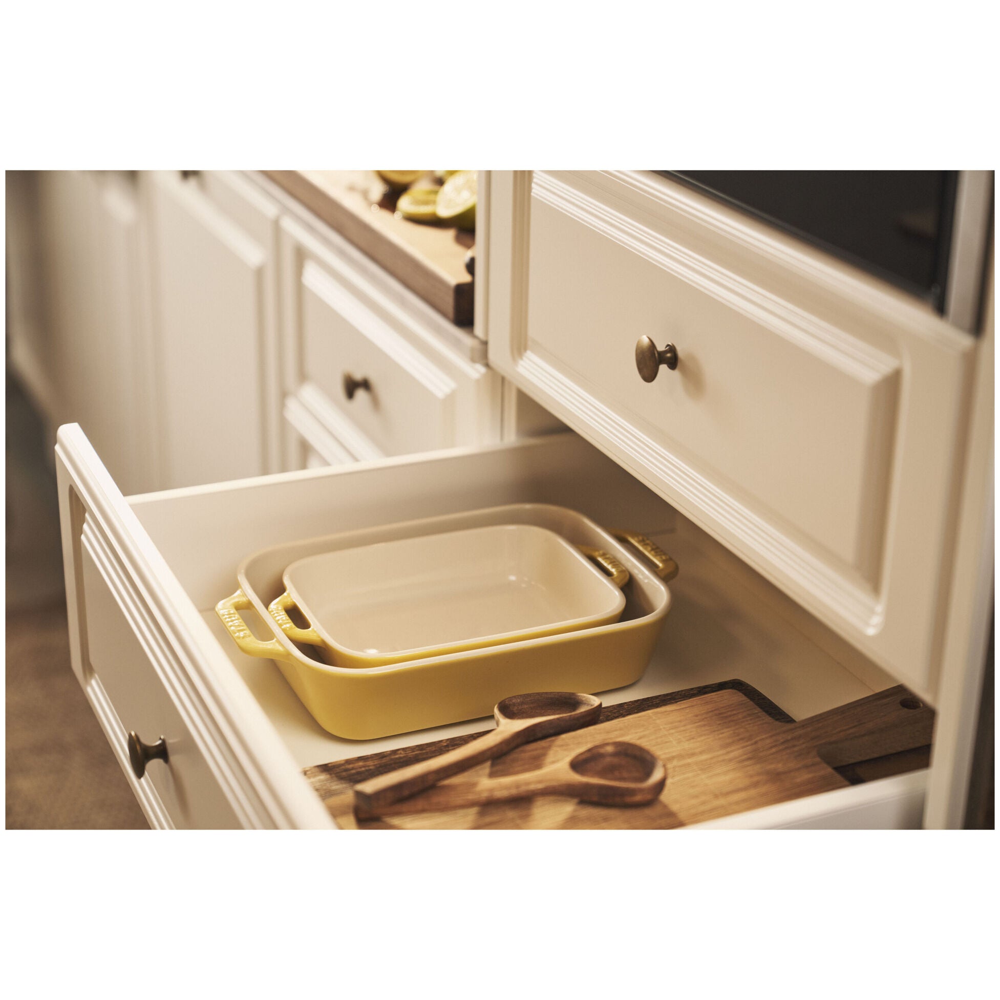 Staub Stoneware 2-pc Rectangular Baking Dish Set - Citron