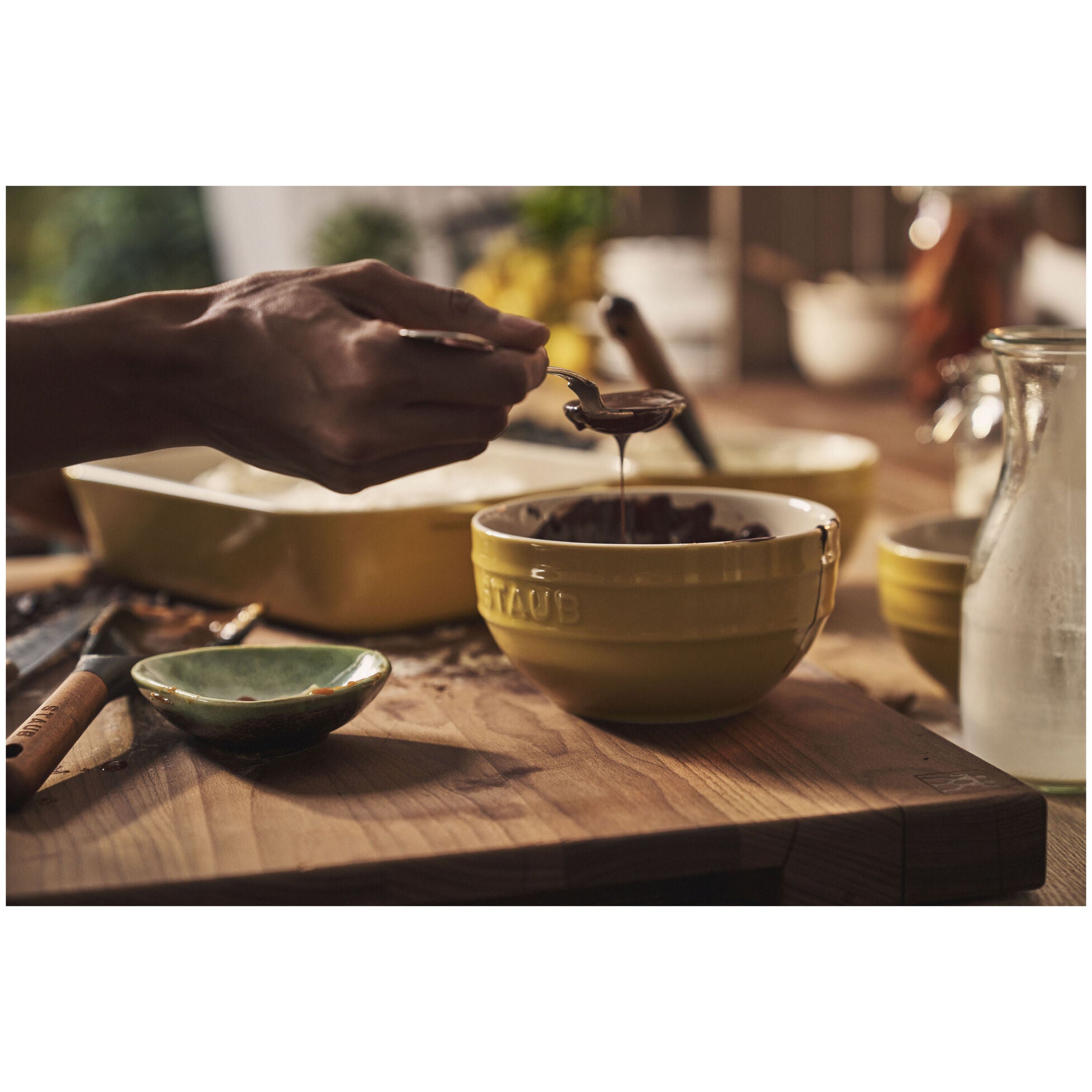Staub Stoneware 2-pc Large Universal Bowl Set (6.5-inch/1.25-qt) - Citron