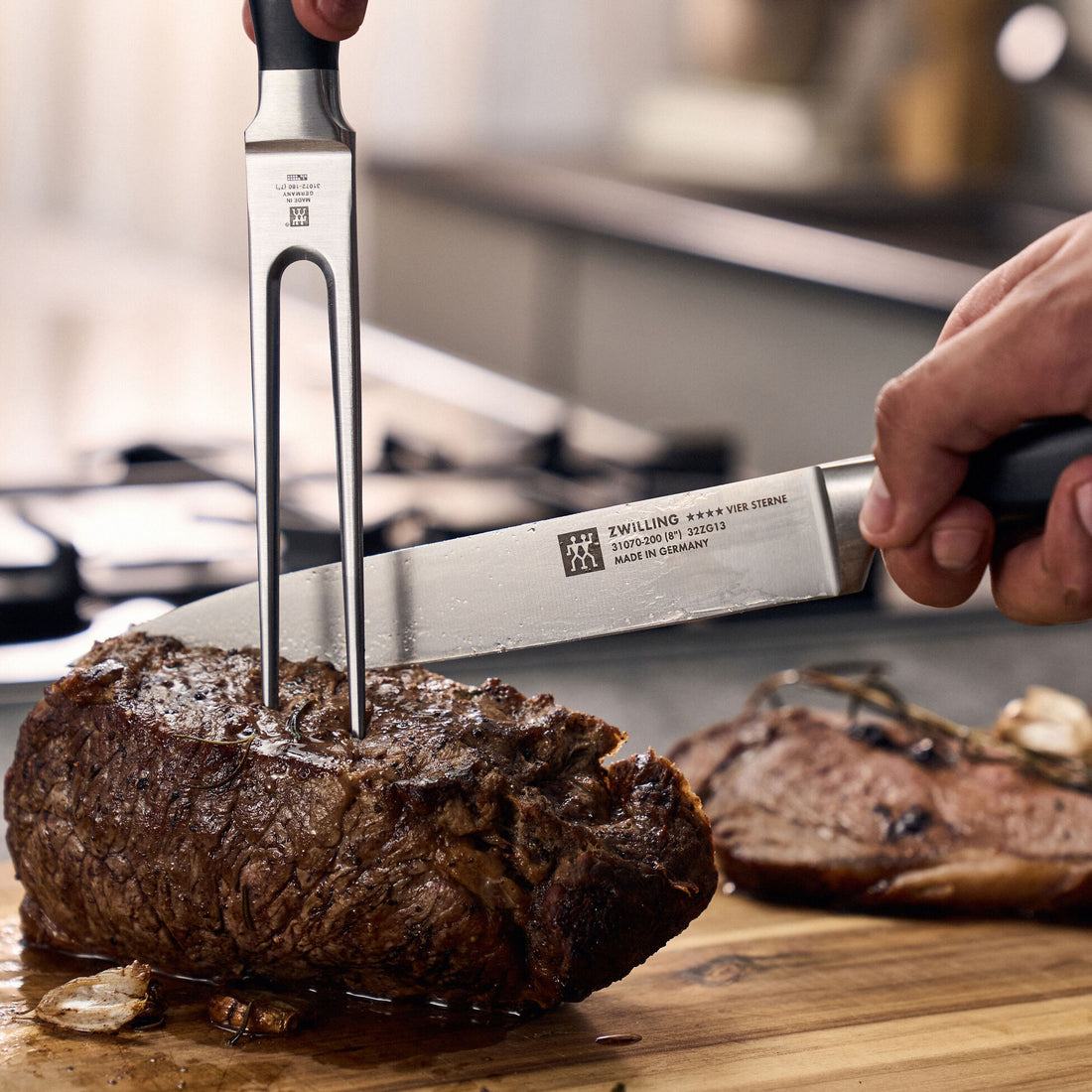 ZWILLING Four Star 2-pc Carving Knife & Fork Set