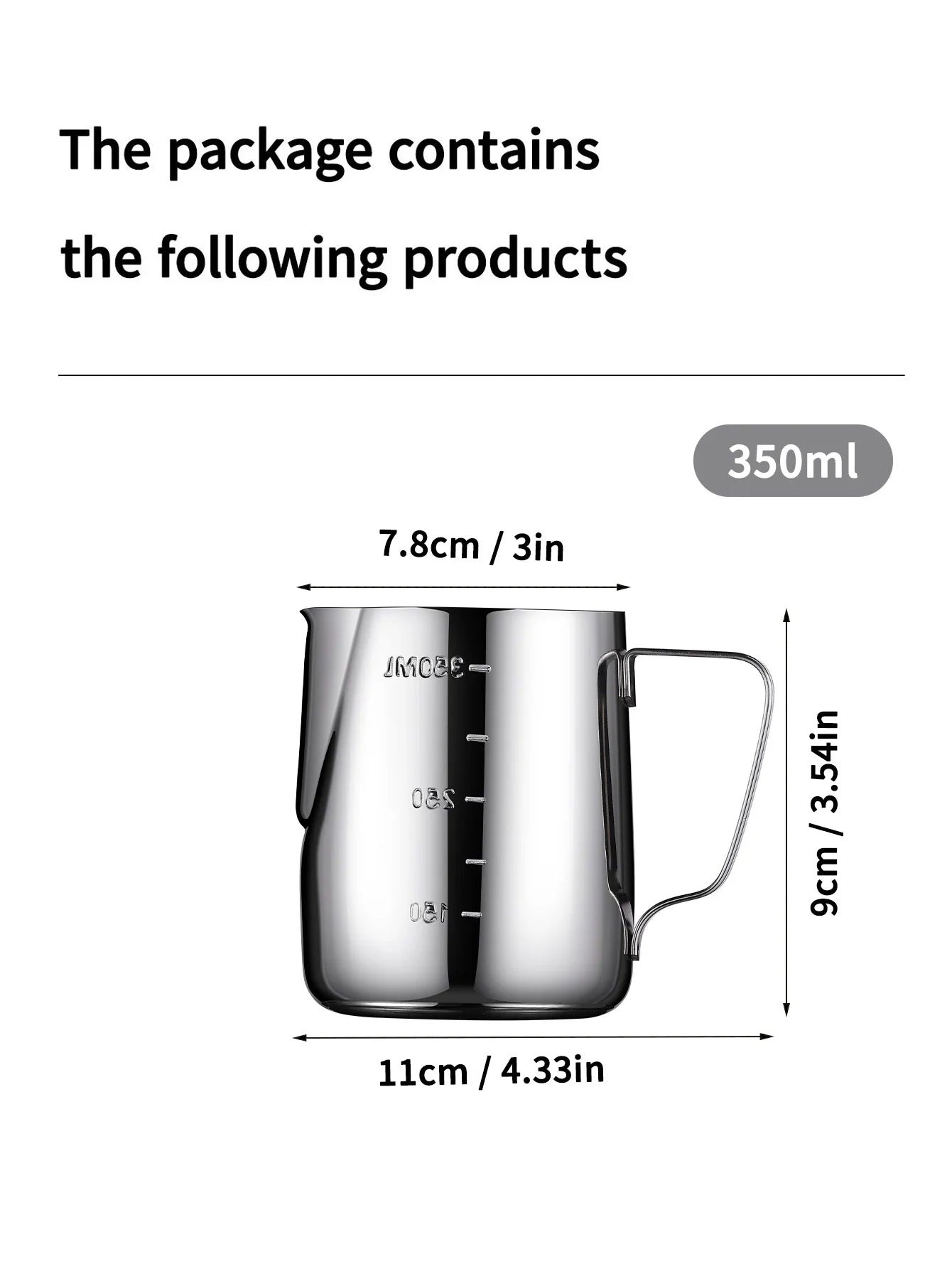Stainless Steel Milk Frother Jug With Scale Espresso Coffee Milk Frothing For Kitchen Coffee Accessories Coffe Milk