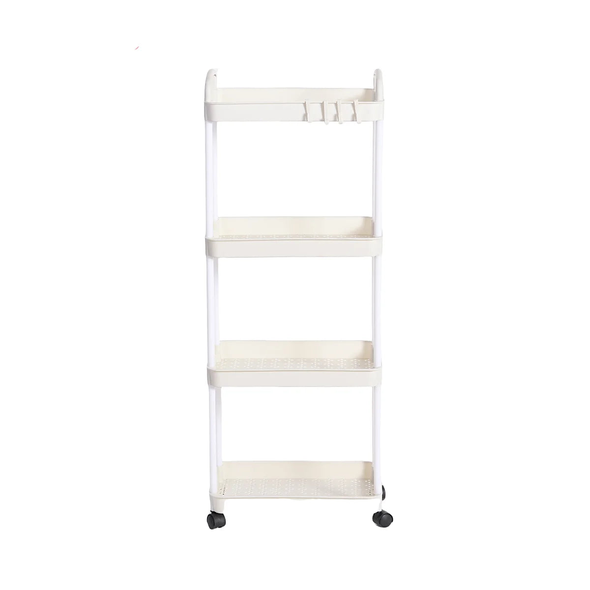 3/4-Tier Movable Storage Trolley with Lockable Wheels