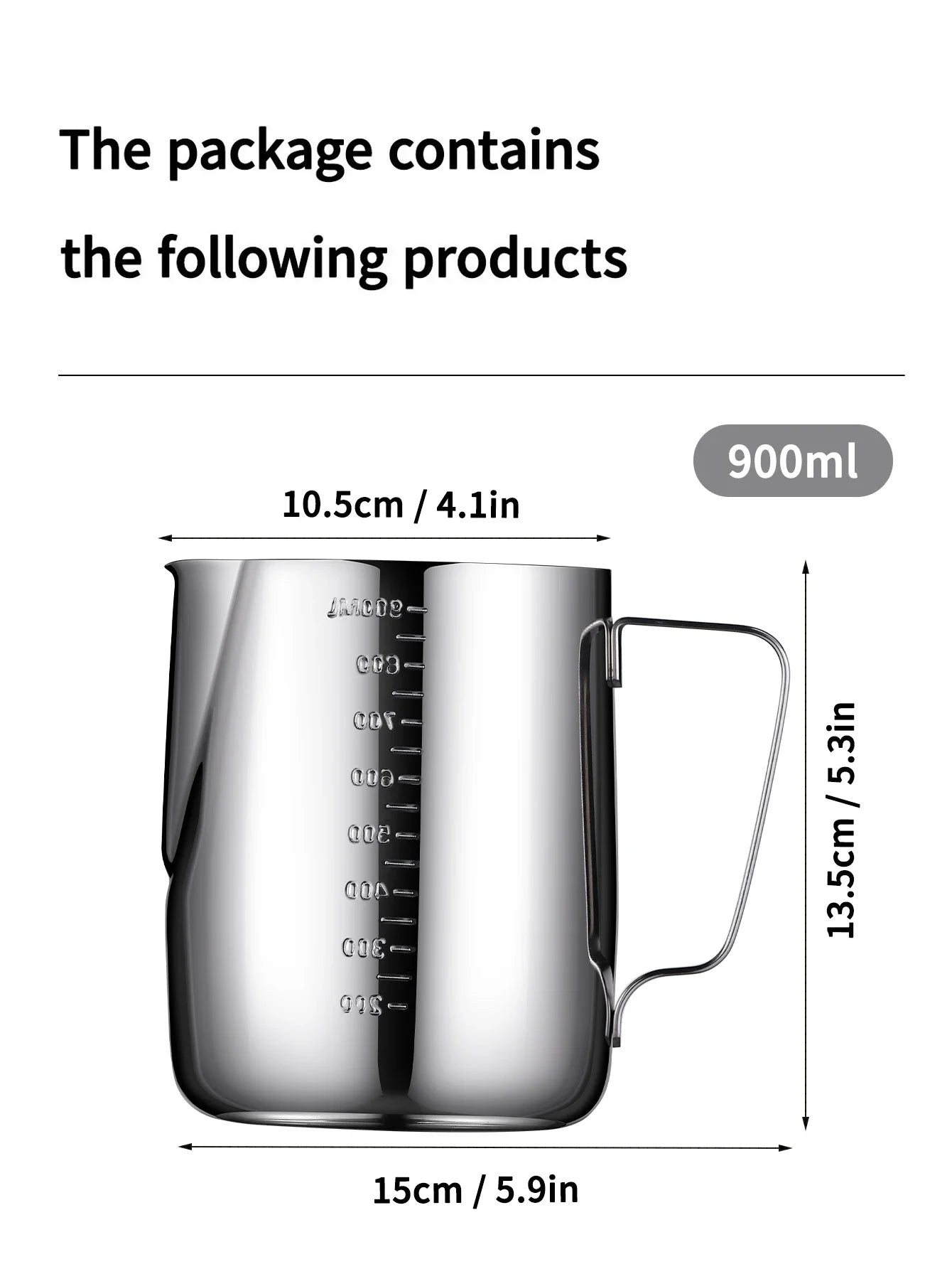 Stainless Steel Milk Frother Jug With Scale Espresso Coffee Milk Frothing For Kitchen Coffee Accessories Coffe Milk