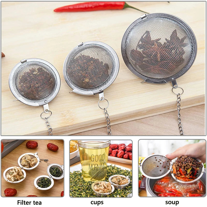 Stainless Steel Tea Infuser Ball – Mesh Loose Leaf Strainer with Locking Design