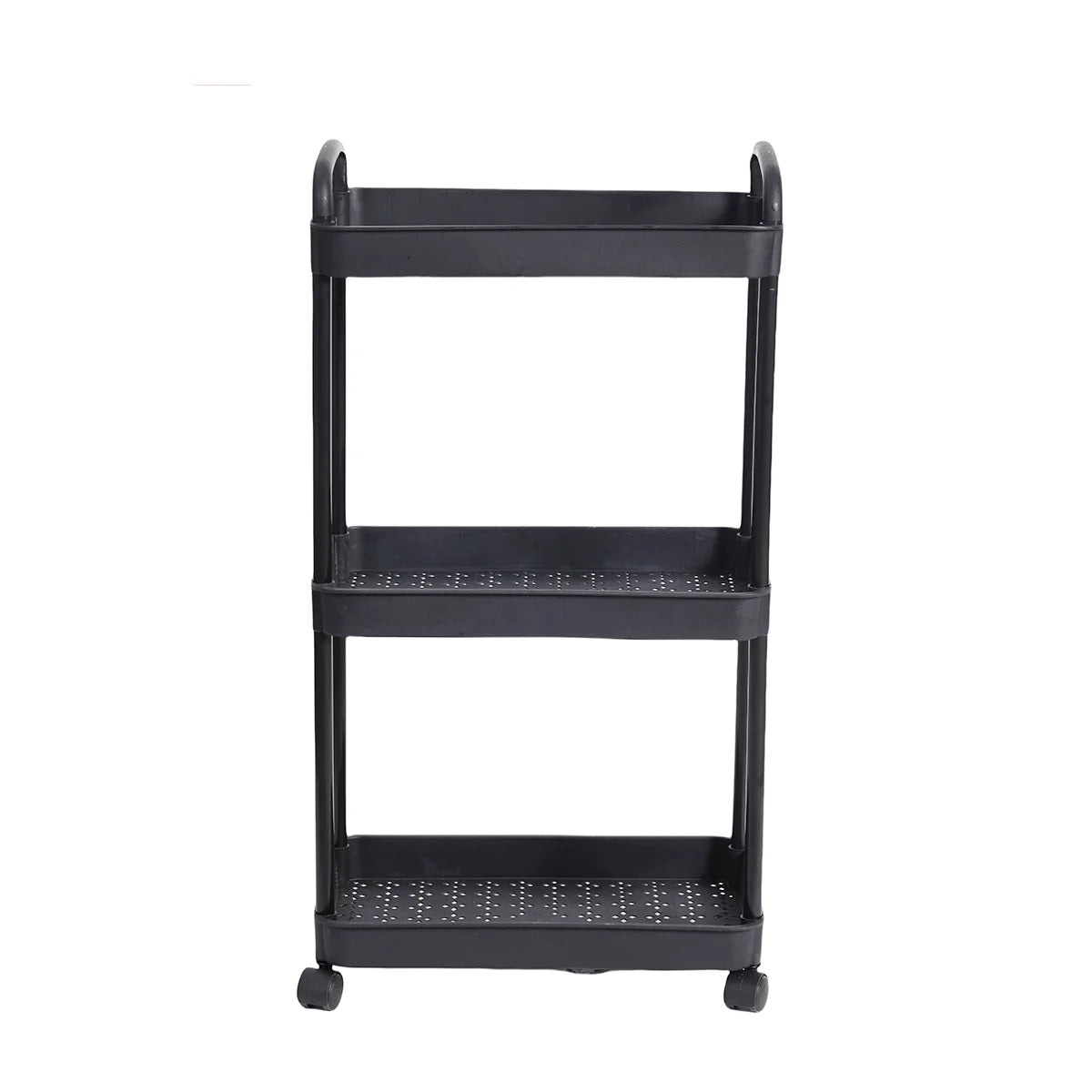 3/4-Tier Movable Storage Trolley with Lockable Wheels