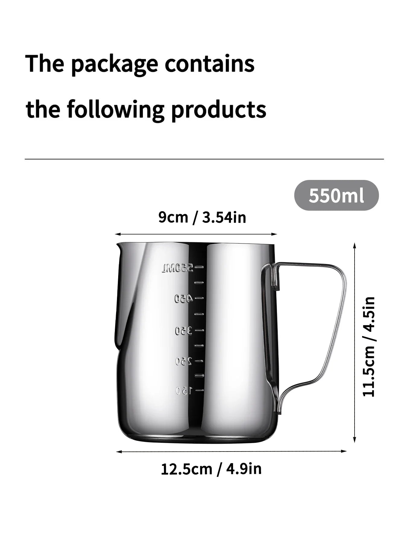Stainless Steel Milk Frother Jug With Scale Espresso Coffee Milk Frothing For Kitchen Coffee Accessories Coffe Milk