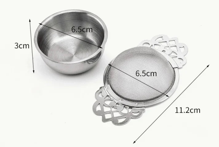 Stainless Steel Tea Strainer – Reusable Spice & Loose Leaf Tea Infuser